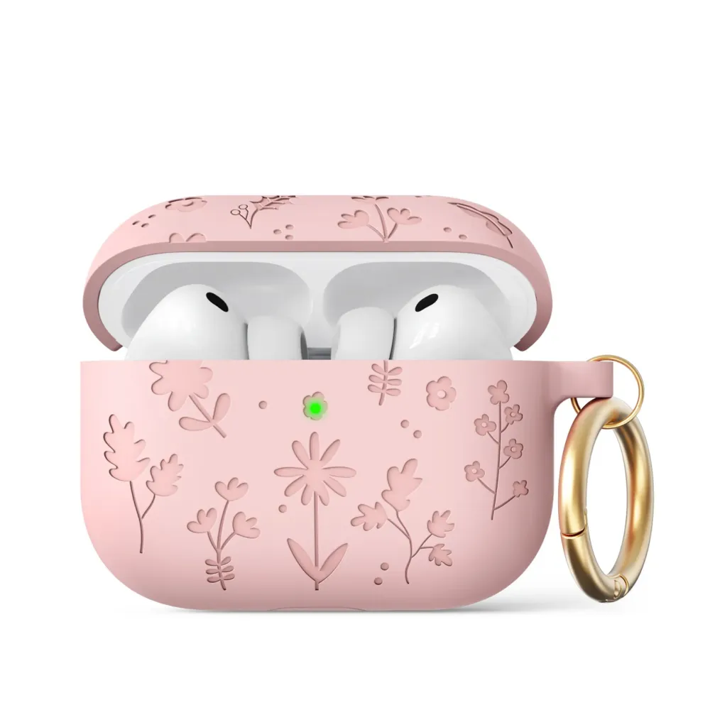 Чохол AhaStyle Flower Silicone Case для Airpods Pro 3 Pink Rozhevyy