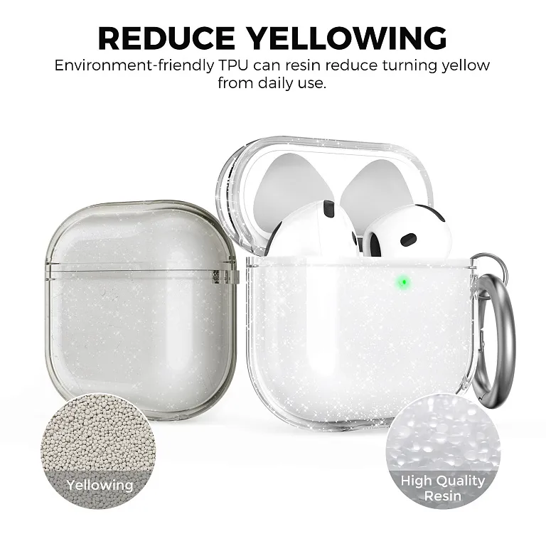 Чохол AhaStyle Transparent TPU Case для Airpods 4 Glitter