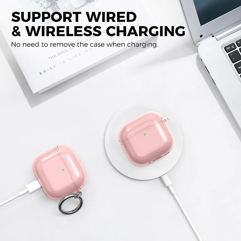 Чохол AhaStyle Transparent TPU Case для Airpods 4 Pink