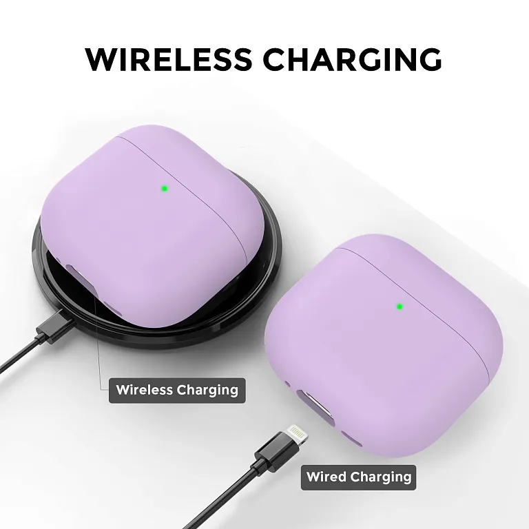Чохол AhaStyle Ultra-Thin Colorful Silicone Case для Airpods 4 Lavender Purple