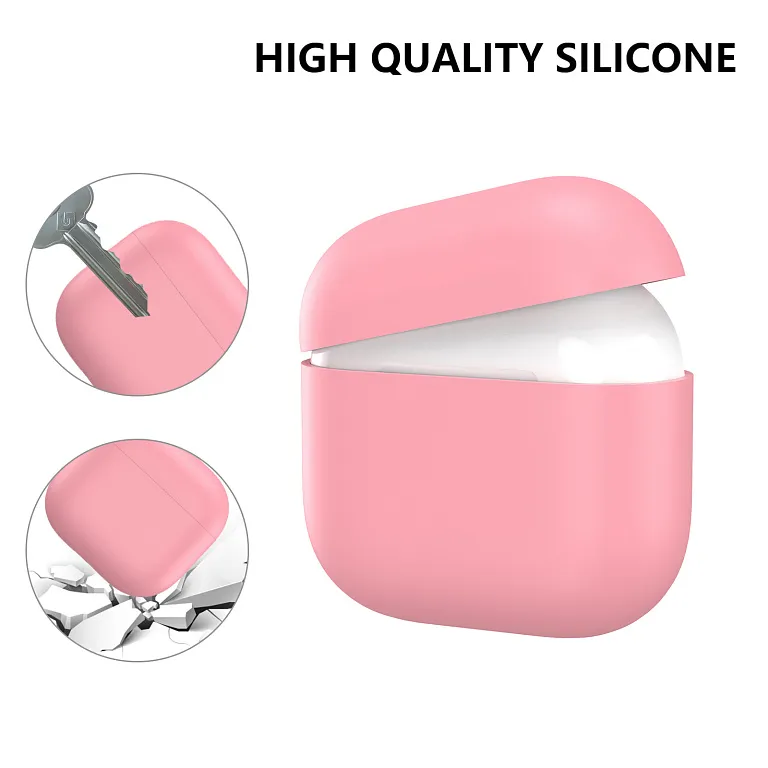 Чохол AhaStyle Ultra-Thin Colorful Silicone Case для Airpods 4 Pink