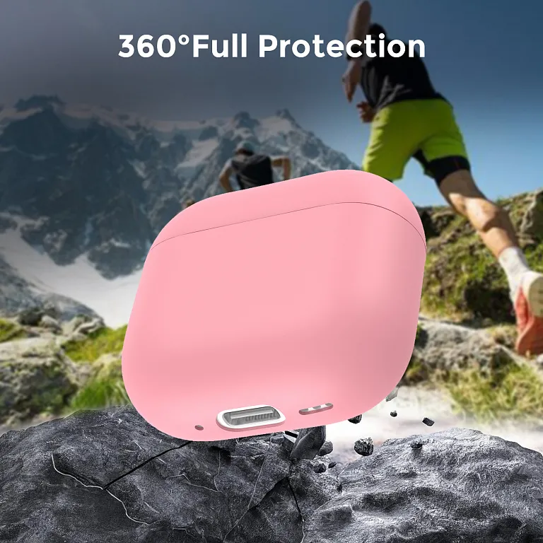 Чохол AhaStyle Ultra-Thin Colorful Silicone Case для Airpods 4 Pink