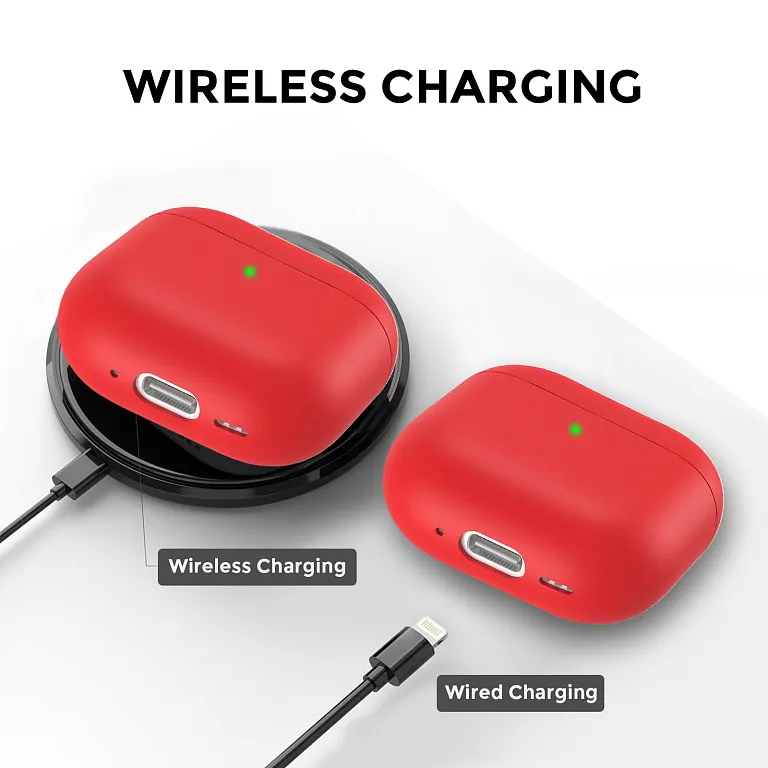 Чохол AhaStyle Ultra-Thin Colorful Silicone Case для Airpods 4 Red