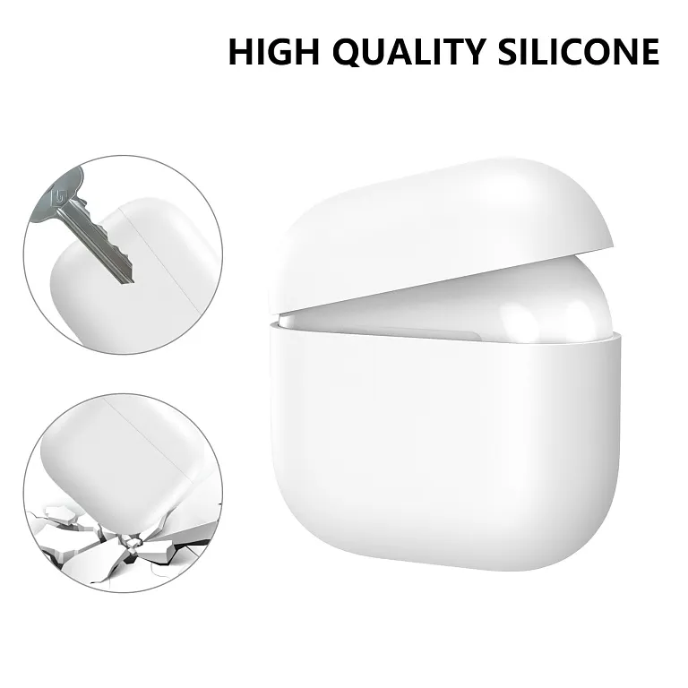 Чохол AhaStyle Ultra-Thin Colorful Silicone Case для Airpods 4 White