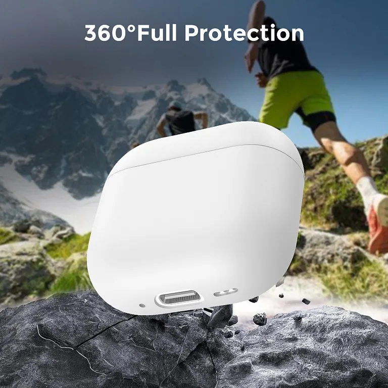 Чохол AhaStyle Ultra-Thin Colorful Silicone Case для Airpods 4 White