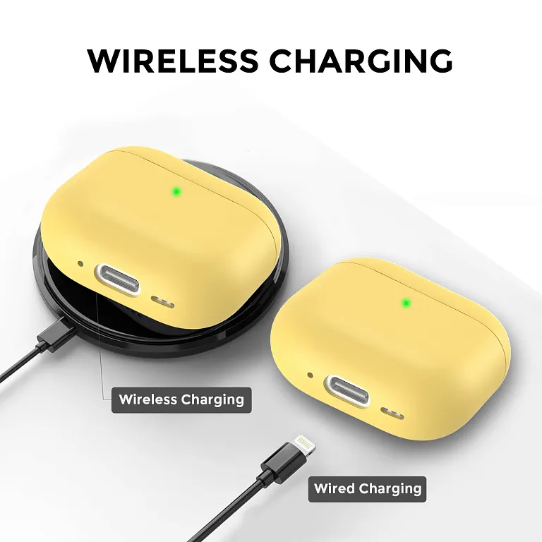 Чохол AhaStyle Ultra-Thin Colorful Silicone Case для Airpods 4 Yellow