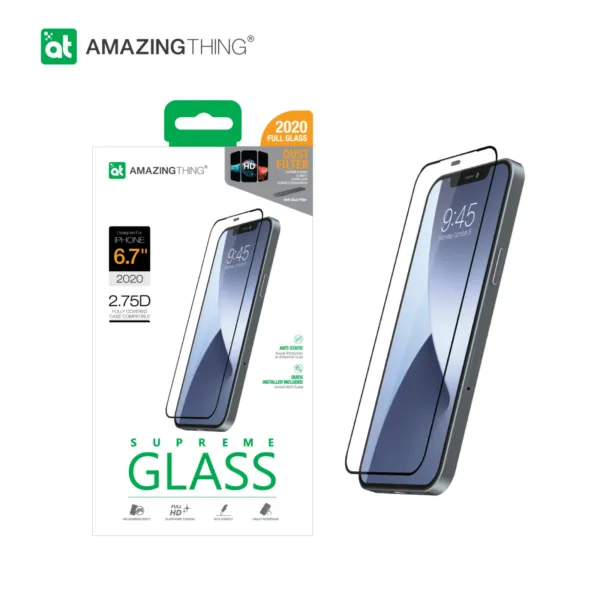 Захисне скло AmazingThing 2.75D Fully Covered Anti-Dust Filter для iphone 12 Pro Max