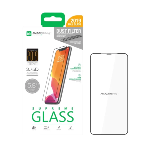 Захисне скло AmazingThing 2.75D Tempered Glass with Dust Filter для iPhone Xs Max/11 Pro Max