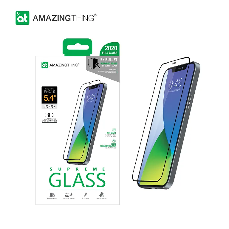 Захисне скло AmazingThing 3D Silicone Edge Glass для iPhone 12 Mini