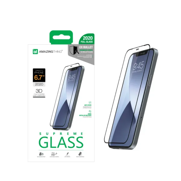 Захисне скло AmazingThing 3D Silicone Edge Glass для iPhone 12 Pro Max