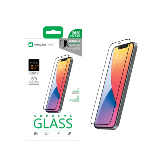 Захисне скло AmazingThing 3D Silicone Edge Glass для iPhone 12/12 Pro
