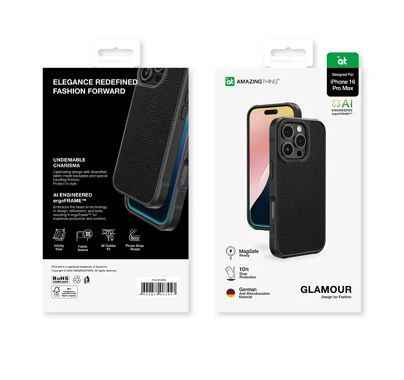 Чохол-накладка AmazingThing Glamour Case для iPhone 16 Pro with MagSafe Black