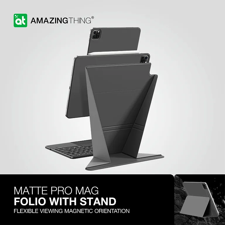 Чохол-книжка AmazingThing Matte Pro Mag Folio with Stand для iPad Pro 11''/Air 11'' (2024) Titan Black