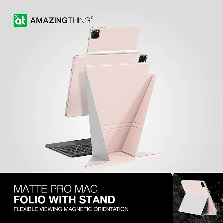 Чохол-книжка AmazingThing Matte Pro Mag Folio with Stand для iPad Pro 11"/Air 11'' (2024) Pastel Pink