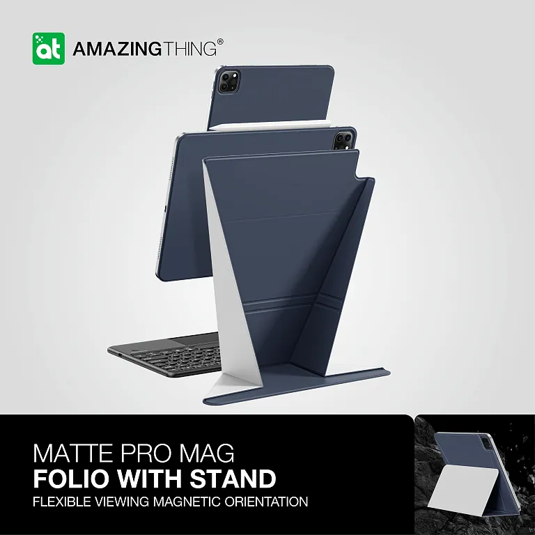 Чохол-книжка AmazingThing Matte Pro Mag Folio with Stand для iPad Pro 11"/Air 11'' (2024) Titan Blue