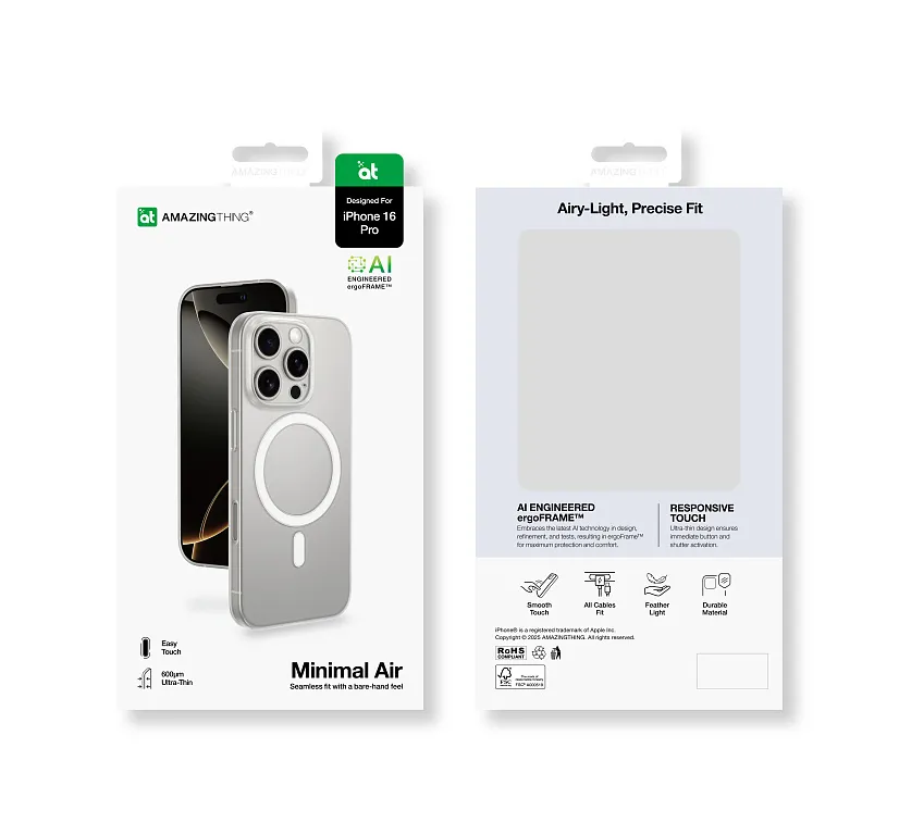 Чохол-накладка AmazingThing Minimal Air Case для 16 Pro with MagSafe Matte Clear