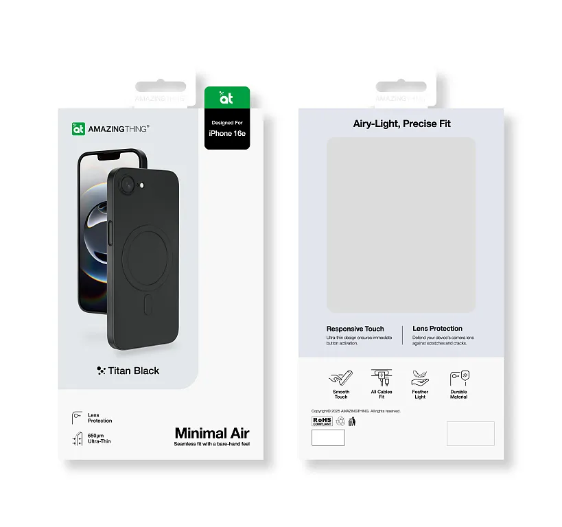 Чохол AmazingThing Minimal Air Case для iPhone 16e/17e with MagSafe Black
