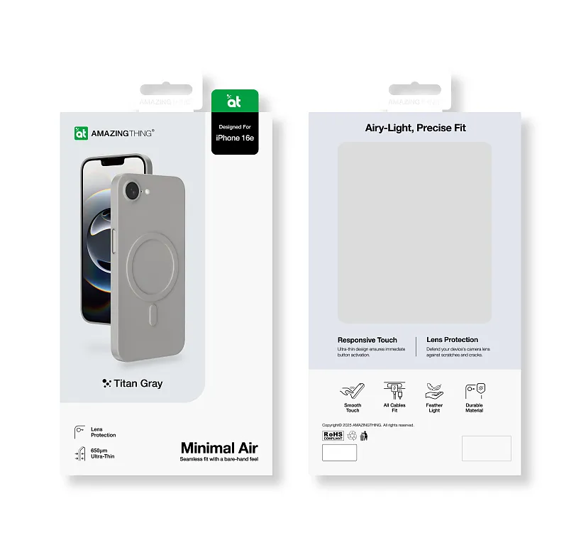 Чохол AmazingThing Minimal Air Case для iPhone 16e/17e with MagSafe Gray