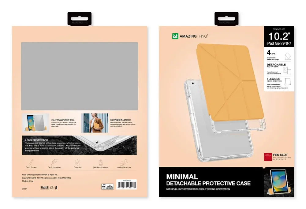 Чохол-книжка AmazingThing Minimal Case для iPad 10.2" Fresh Salmon