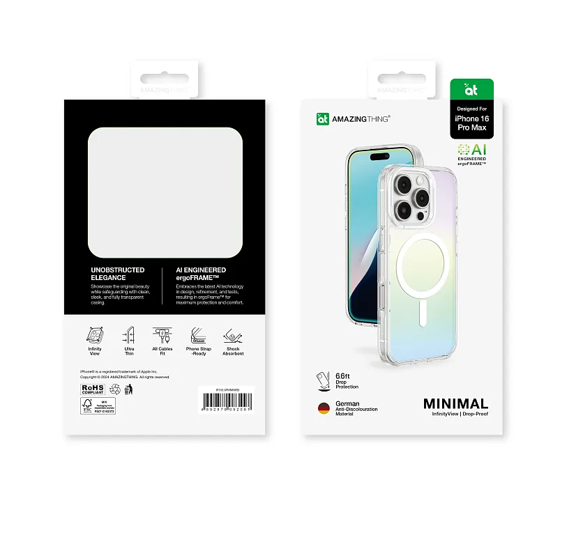 Чохол-накладка AmazingThing Minimal Case для iPhone 16 Pro Max with MagSafe Rainbow
