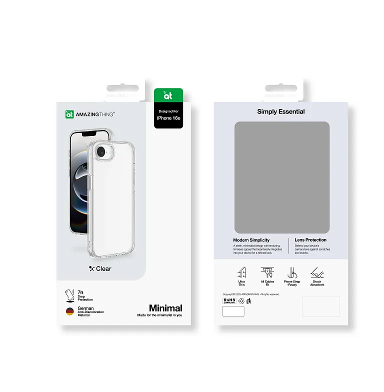 Чохол AmazingThing Minimal Case для iPhone 16e/17e Transparent