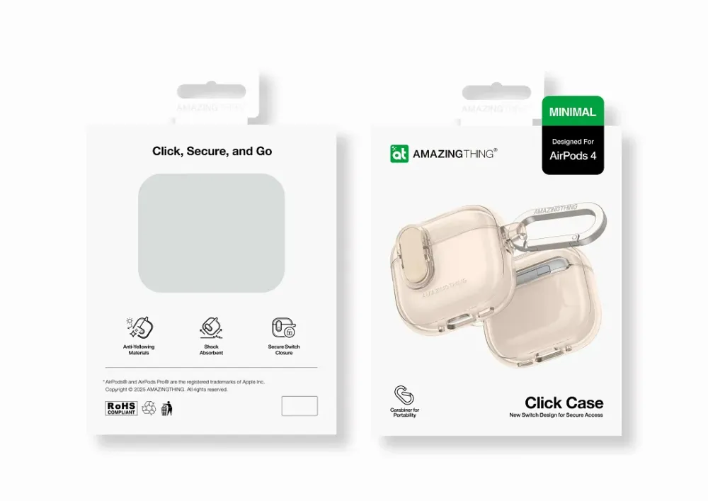 Чохол AmazingThing Minimal Click Case для Airpods 4 Desert