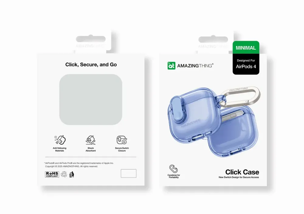 Чохол AmazingThing Minimal Click Case для Airpods 4 Ultra Marine