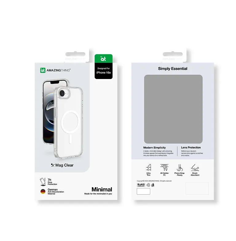 Чохол-накладка AmazingThing Minimal Mag Case для iPhone 16e/17e with MagSafe Transparent