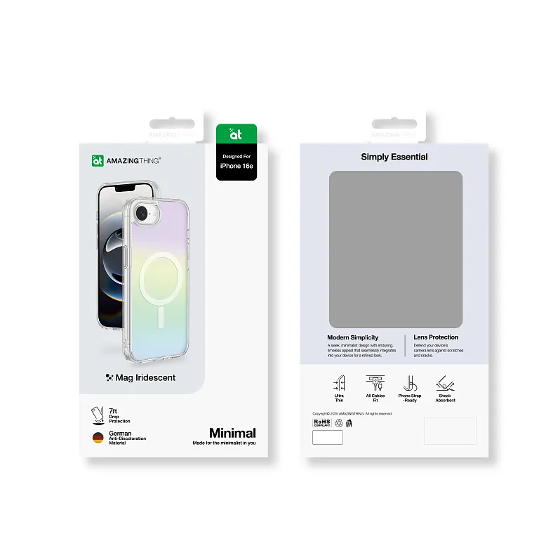 Чохол-накладка AmazingThing Minimal Mag Case для iPhone 16e/17e with MagSafe Rainbow