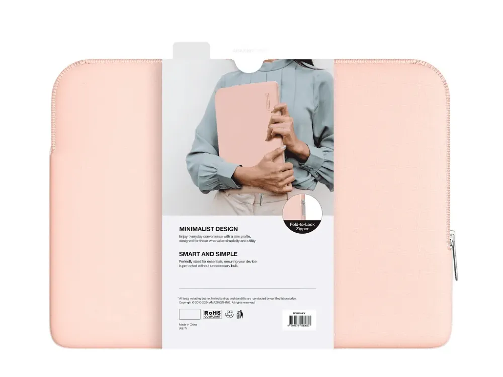 Чохол-папка AmazingThing Minimal Sleeve для Macbook 14’’ Pink