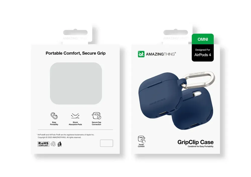 Чохол AmazingThing Omni GripClip Case для Airpods 4 Titan Blue