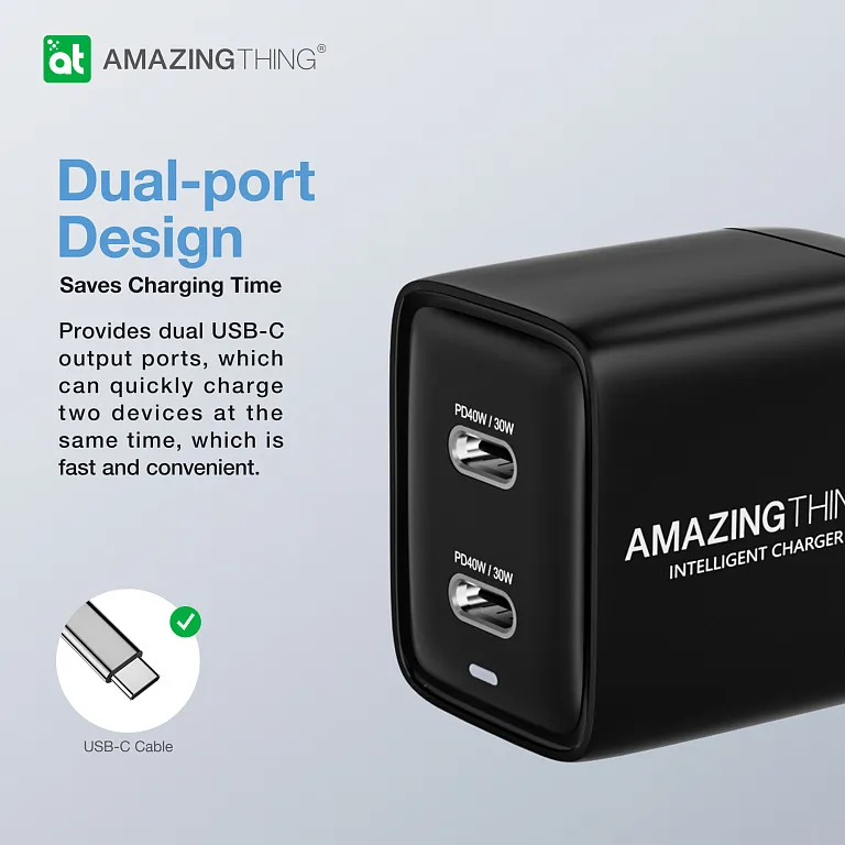Мережевий зарядний пристрій AmazingThing Speed Pro PD 40W USB-C Charger