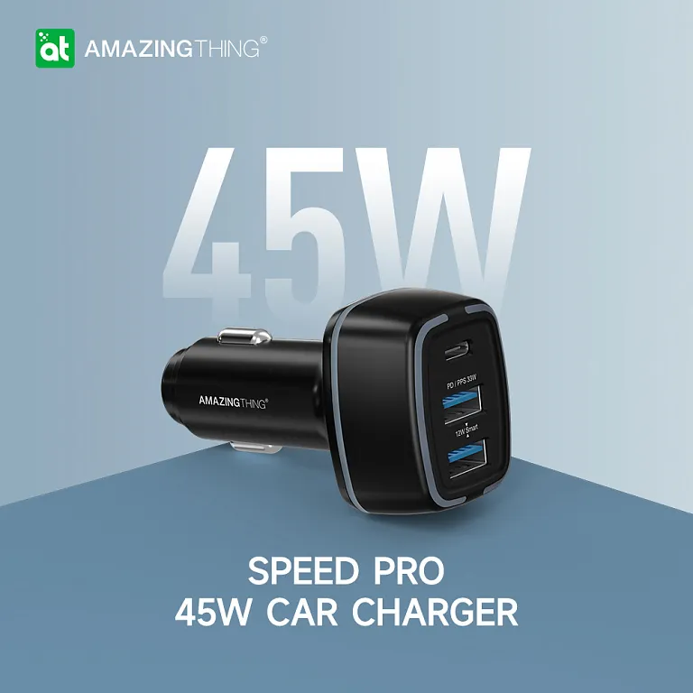 Автомобільний зарядний пристрій AmazingThing Speed Pro PD 45W/PPS 33W 3 Port Car Charger