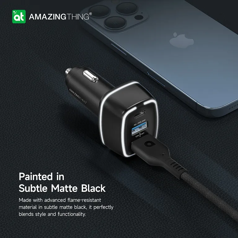 Автомобільний зарядний пристрій AmazingThing Speed Pro PD 45W/PPS 33W 3 Port Car Charger