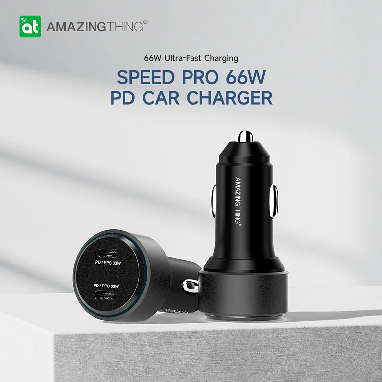 Автомобільний зарядний пристрій AmazingThing Speed Pro PD 66W/PPS 33W 2 Port Car Charger