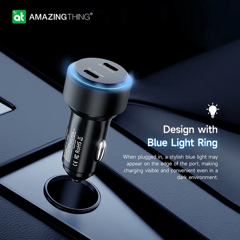 Автомобільний зарядний пристрій AmazingThing Speed Pro PD 66W/PPS 33W 2 Port Car Charger