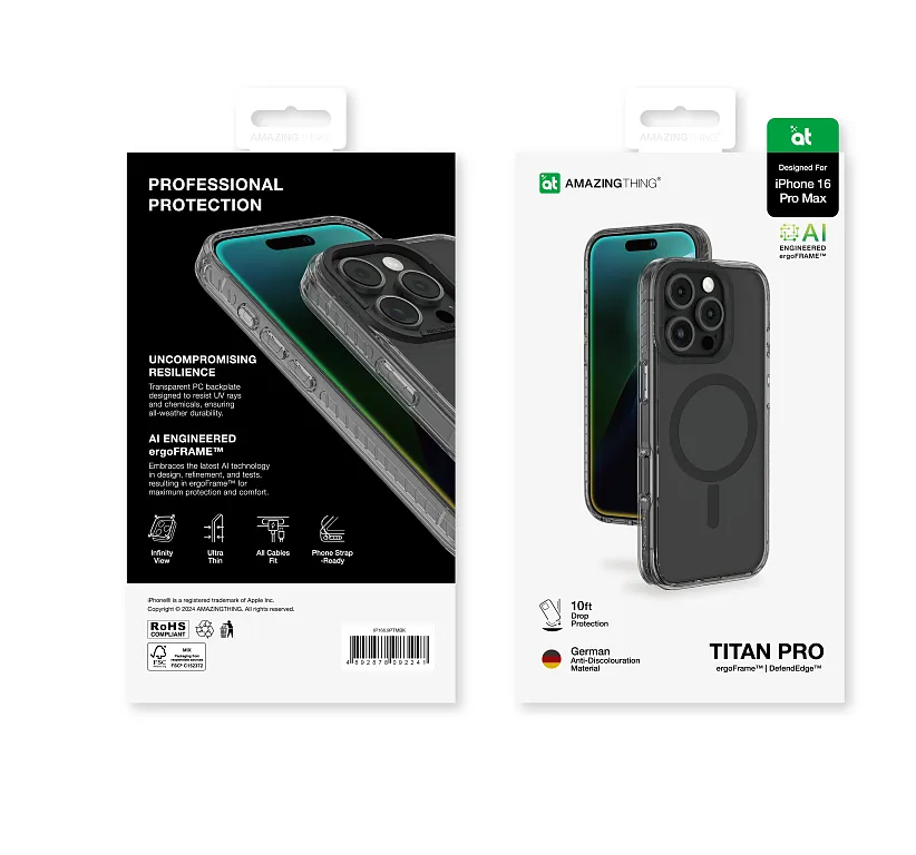 Чохол-накладка AmazingThing Titan Pro Case для iPhone 16 Pro with MagSafe Black