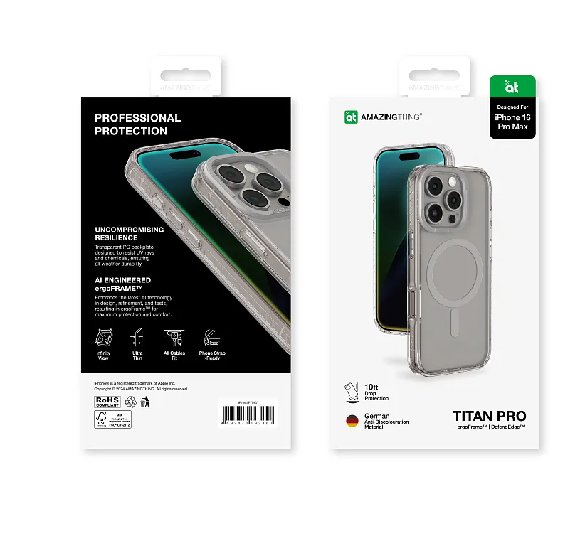 Чохол-накладка AmazingThing Titan Pro Case для iPhone 16 Pro Max with MagSafe Grey