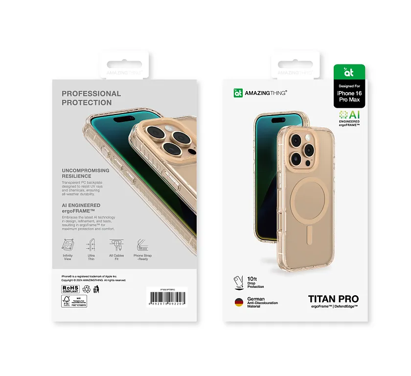 Чохол-накладка AmazingThing Titan Pro Case для iPhone 16 Pro Max with MagSafe Rose Gold