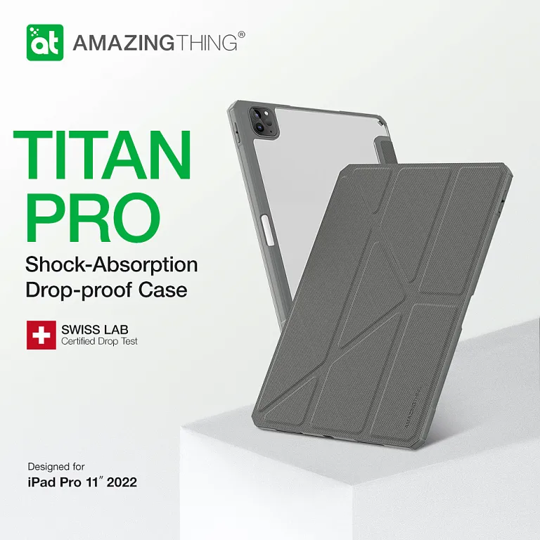 Чохол-книжка AmazingThing Titan Pro Drop Proof Case для iPad Pro 11" Grey