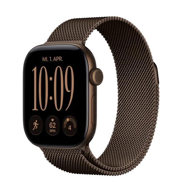 Apple Watch Series 12 GPS 42mm Dark Bronze Aluminum Case with Dark Bronze Milanese Loop