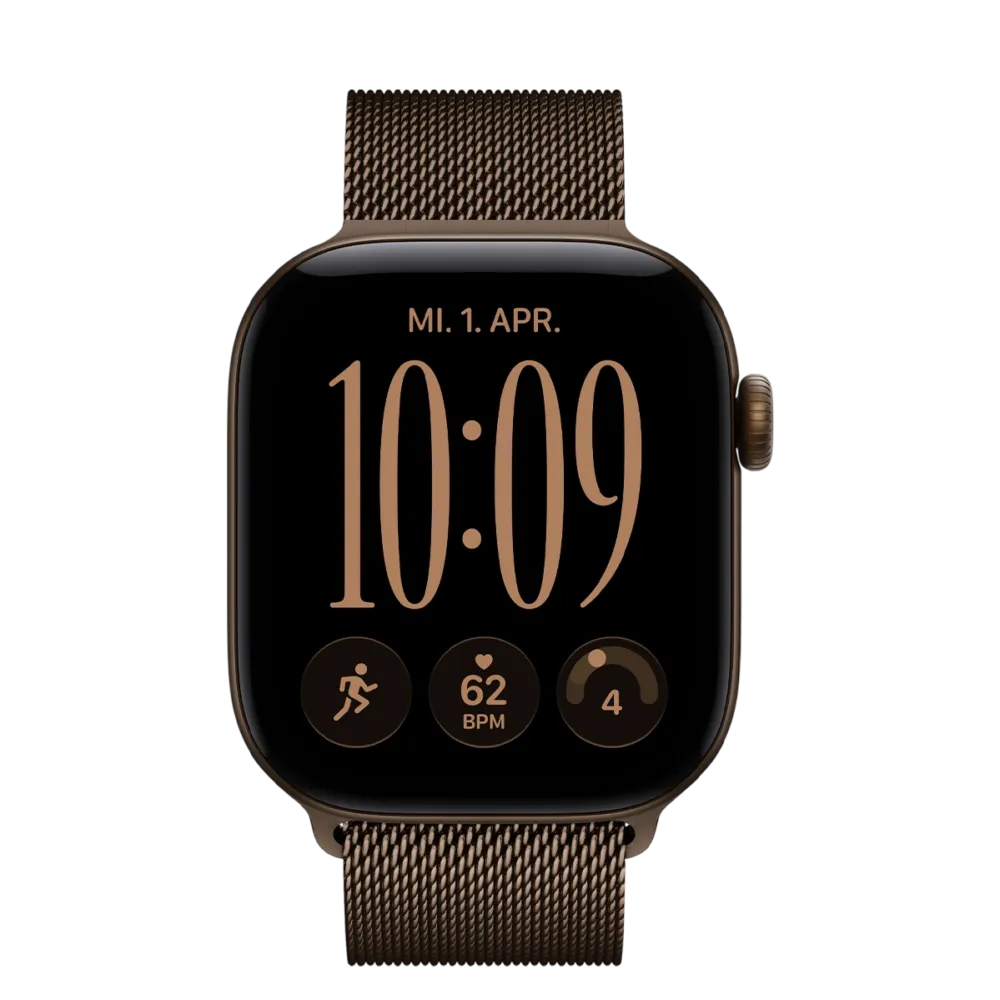 Apple Watch Series 12 GPS 42mm Dark Bronze Aluminum Case with Dark Bronze Milanese Loop