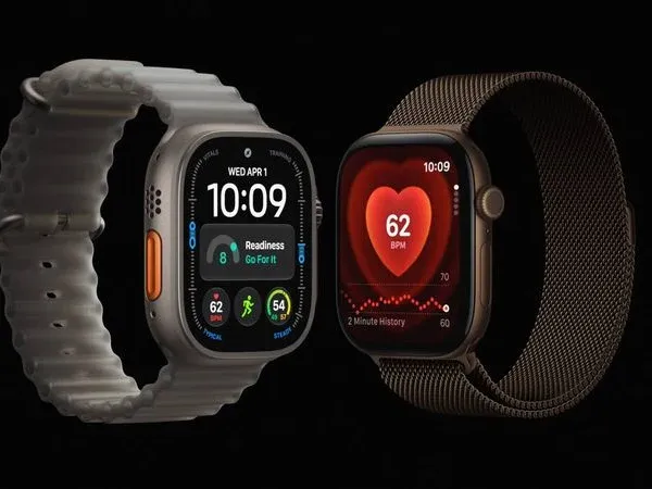 Apple Watch Series 12 GPS 42mm Light Gold Aluminum Case with Sand Sport Band - S/M