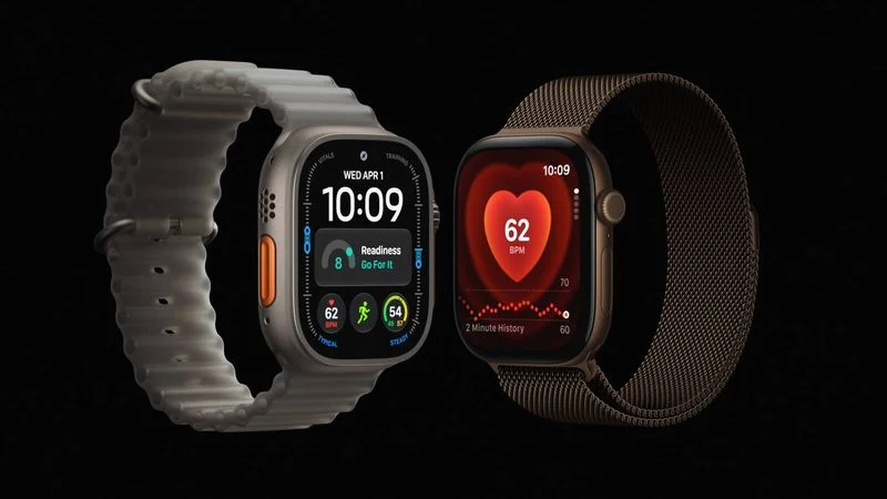 Apple Watch Series 12 GPS 42mm Light Gold Aluminum Case with Sand Sport Band - S/M