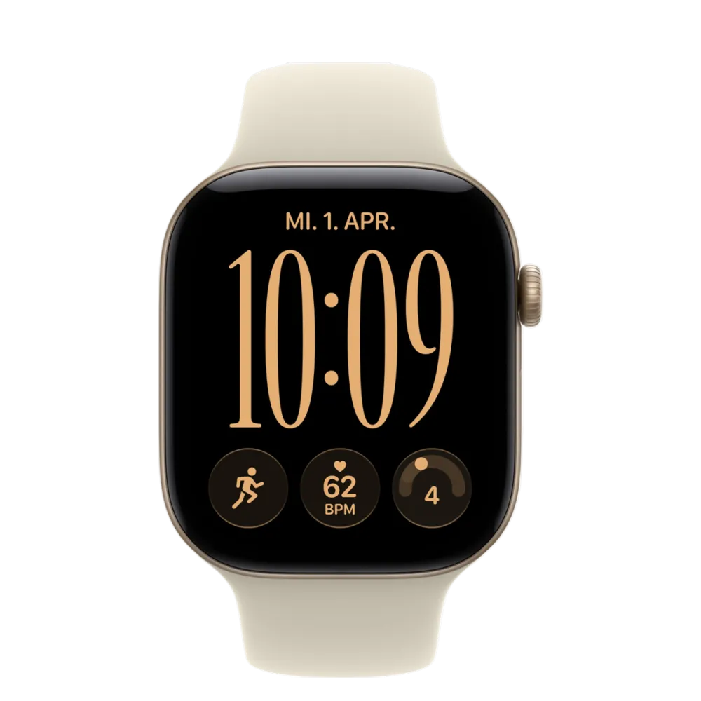 Apple Watch Series 12 GPS 42mm Light Gold Aluminum Case with Sand Sport Band - M/L