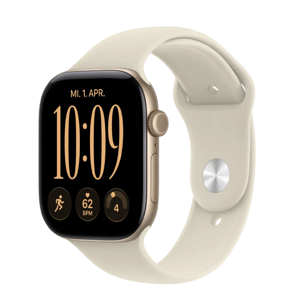 Apple Watch Series 12 GPS 42mm Light Gold Aluminum Case with Sand Sport Band - M/L