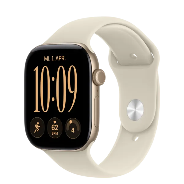 Apple Watch Series 12 GPS 42mm Light Gold Aluminum Case with Sand Sport Band - M/L