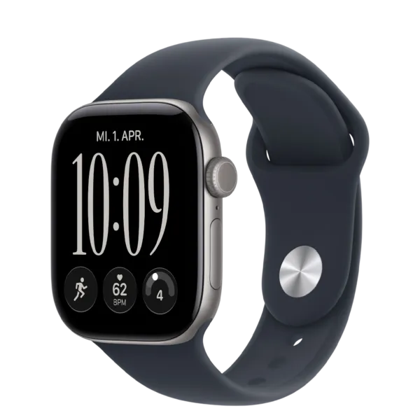 Apple Watch Series 12 GPS 42mm Space Gray Aluminum Case with Navy Blue Sport Band - M/L