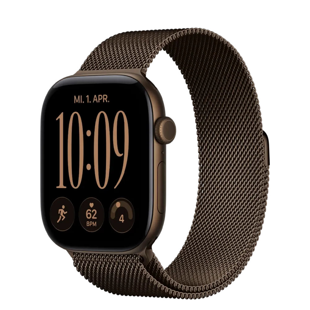 Apple Watch Series 12 GPS 46mm Dark Bronze Aluminum Case with Dark Bronze Milanese Loop - M/L