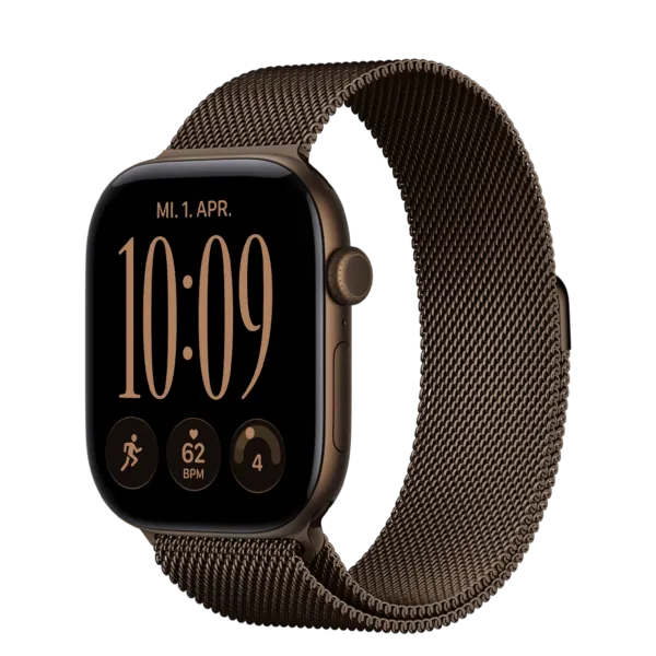 Apple Watch Series 12 GPS 46mm Dark Bronze Aluminum Case with Dark Bronze Milanese Loop - S/M
